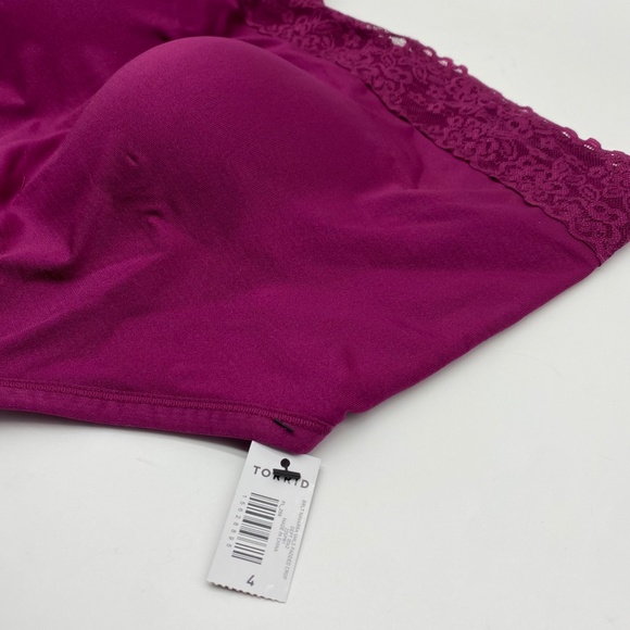 Torrid Women's Red Wine Lightly Padded Seamless Bralette Size 1X 2X 3X 4X 5X - Picture 14 of 15